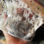 Now you can start to rub your soap. Go nuts! Great for kids to do too.