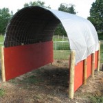 Horse Run In Shelter Shed Barn