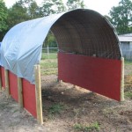Horse Run In Shelter Shed Barn