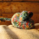 Filled with a bell, catnip and alpaca fiber.
